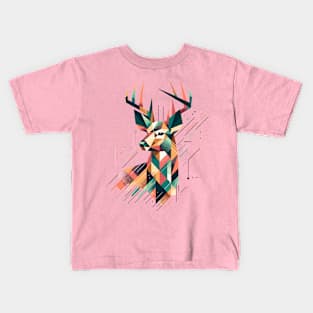 Stylized Stag - Abstract Deer Kids T-Shirt